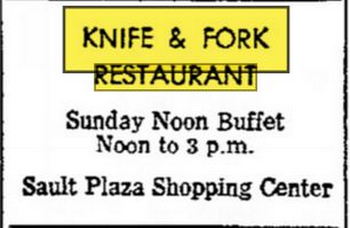 Knife & Fork Restaurant - Sept 1972 Ad (newer photo)